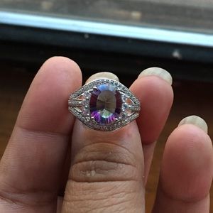 Sterling silver 925 Mystic Topaz Size 7 Ring